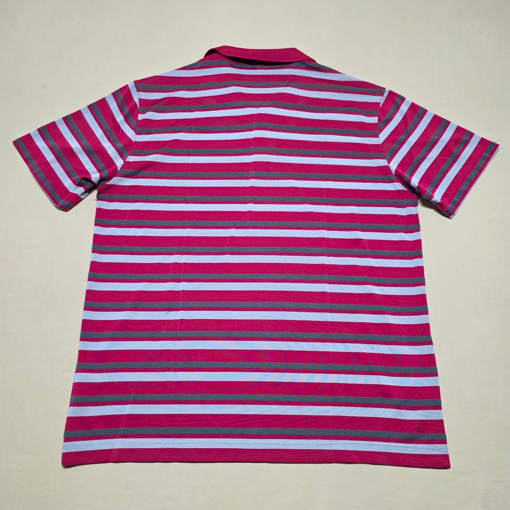 Nike Golf Tour Performance Dri-FIT Striped Polo Shirt Mens Large Red Pullover - Picture 8 of 8